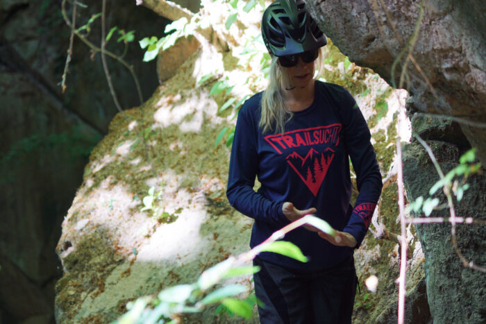 ^^TRAILGANGSTAA^^ Bikeshirt Girls navy-rot